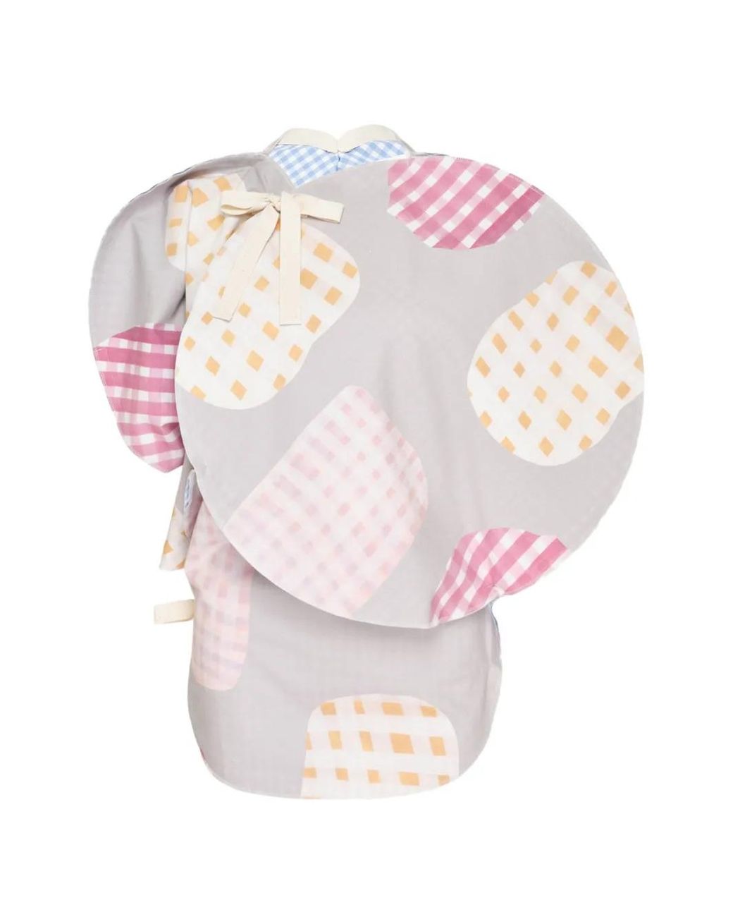 Comme des Garçons Pink Gingham-Print Layered Top