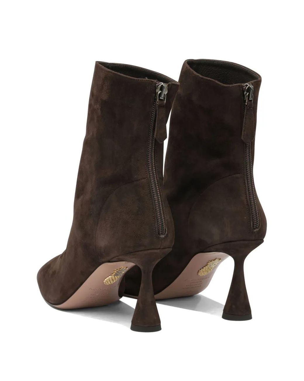 Aquazzura Black 75Mm Amore Suede Ankle Boots