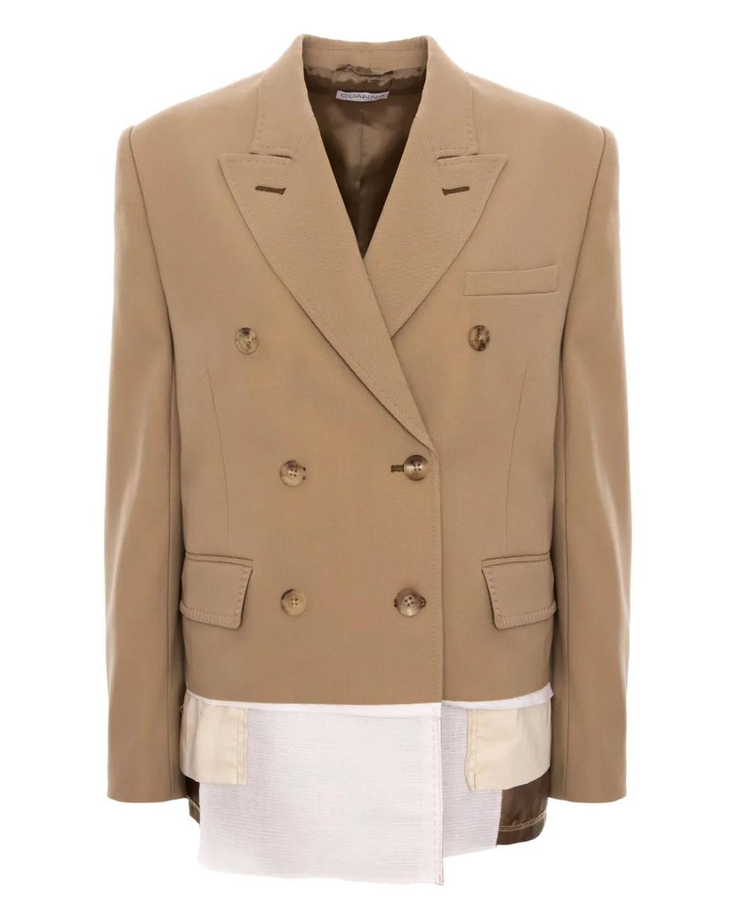 CuAnna Natural Margie Double-Breasted Jacket
