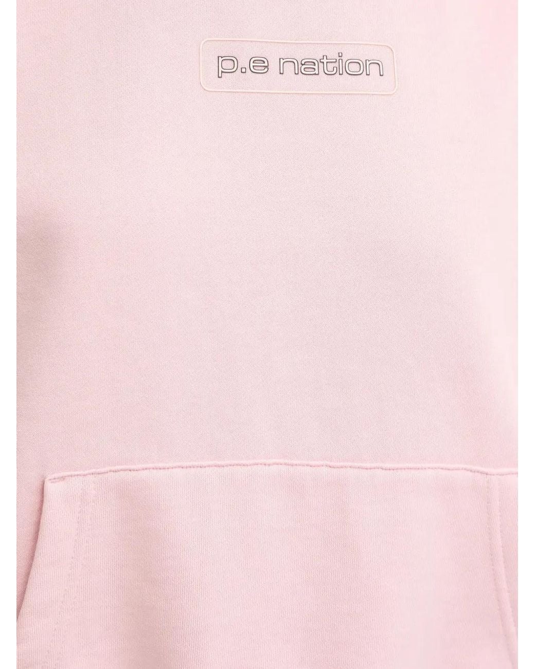 Felpa Con Logo E Cappuccio di P.E Nation in Pink
