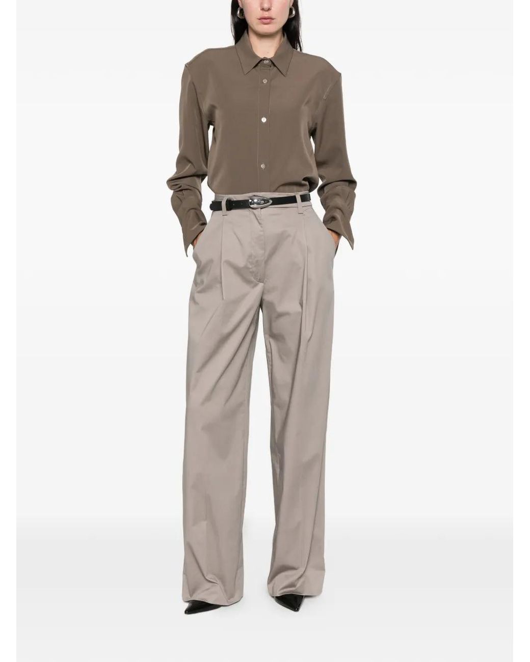 Thelatest Brown Codie Buttoned Shirt