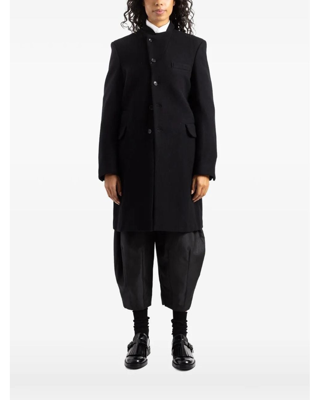 Comme des Garçons Black Single-Breasted Coat