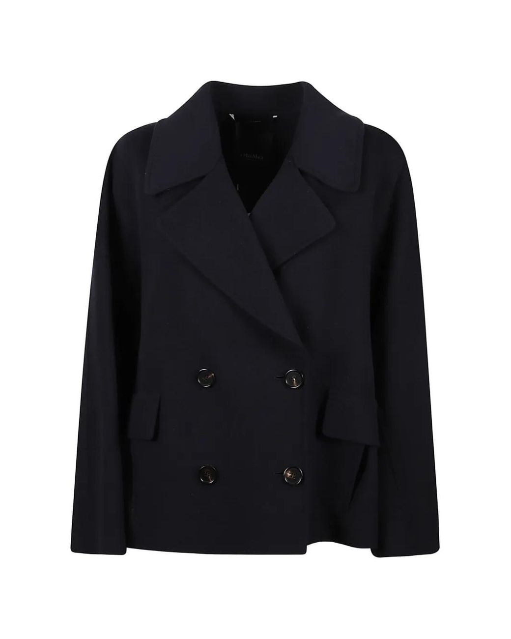 Max Mara Black Double-Breasted Coat