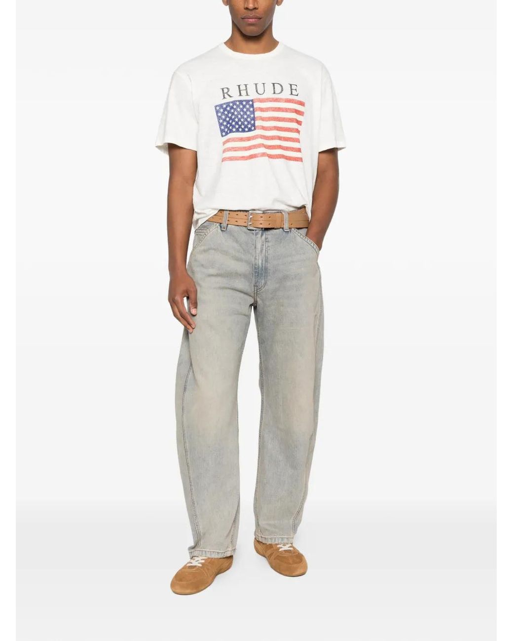 Levi's Gray Logo-Patch Jeans for men