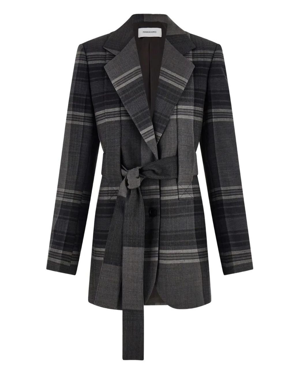 Ferragamo Black Belted Blazer