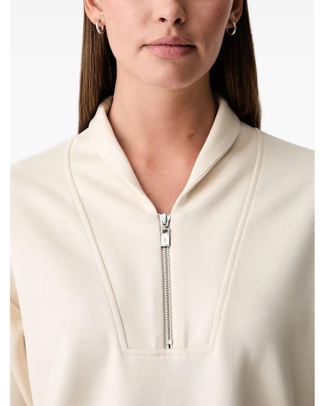 Joseph Ribkoff White Half-Zip Sweater