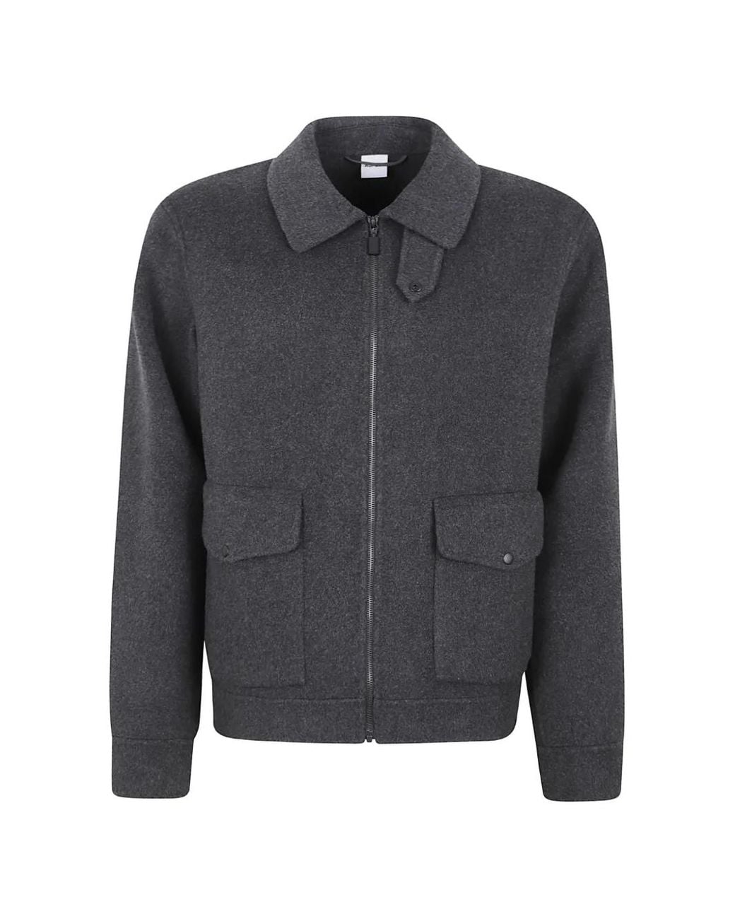 Aspesi Gray Zip-Up Collared Jacket for men