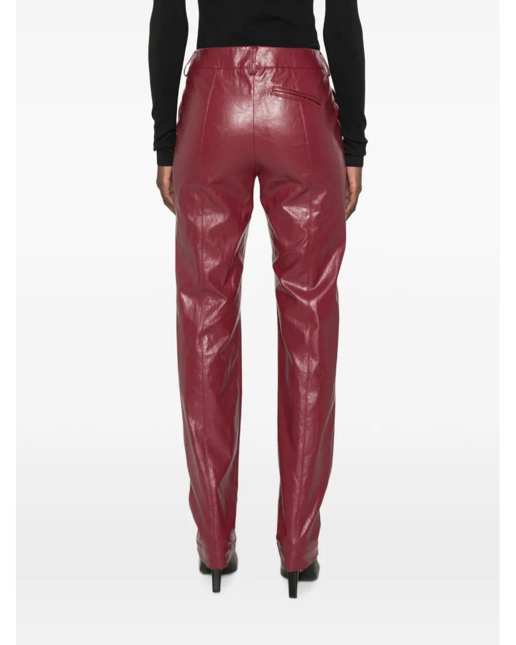 FEDERICA TOSI Red Belt-Loop Pocket Trousers