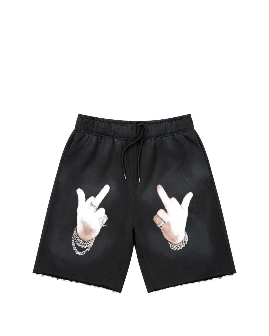 WARMAN Black Short À Imprimé Graphique for men