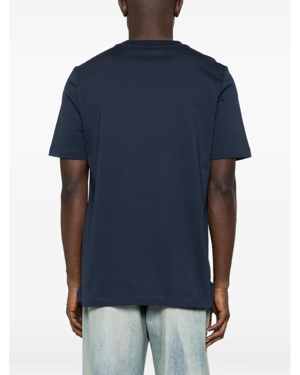 Marni Blue Logo Crew-Neck T-Shirt for men