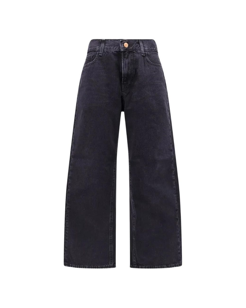 3x1 Blue Faded-Effect Wide-Leg Jeans