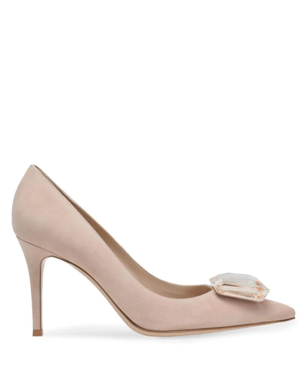 Gianvito Rossi Pink Jaipur 85Mm Suede Pumps