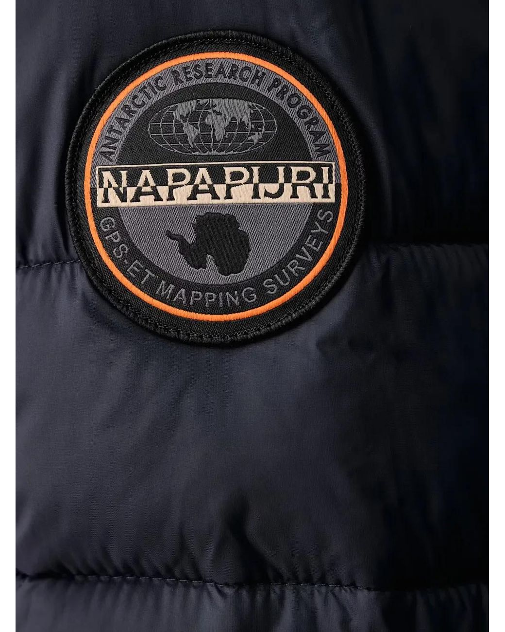 Napapijri Blue Aerons Quilted Logo-Patch Jacket for men