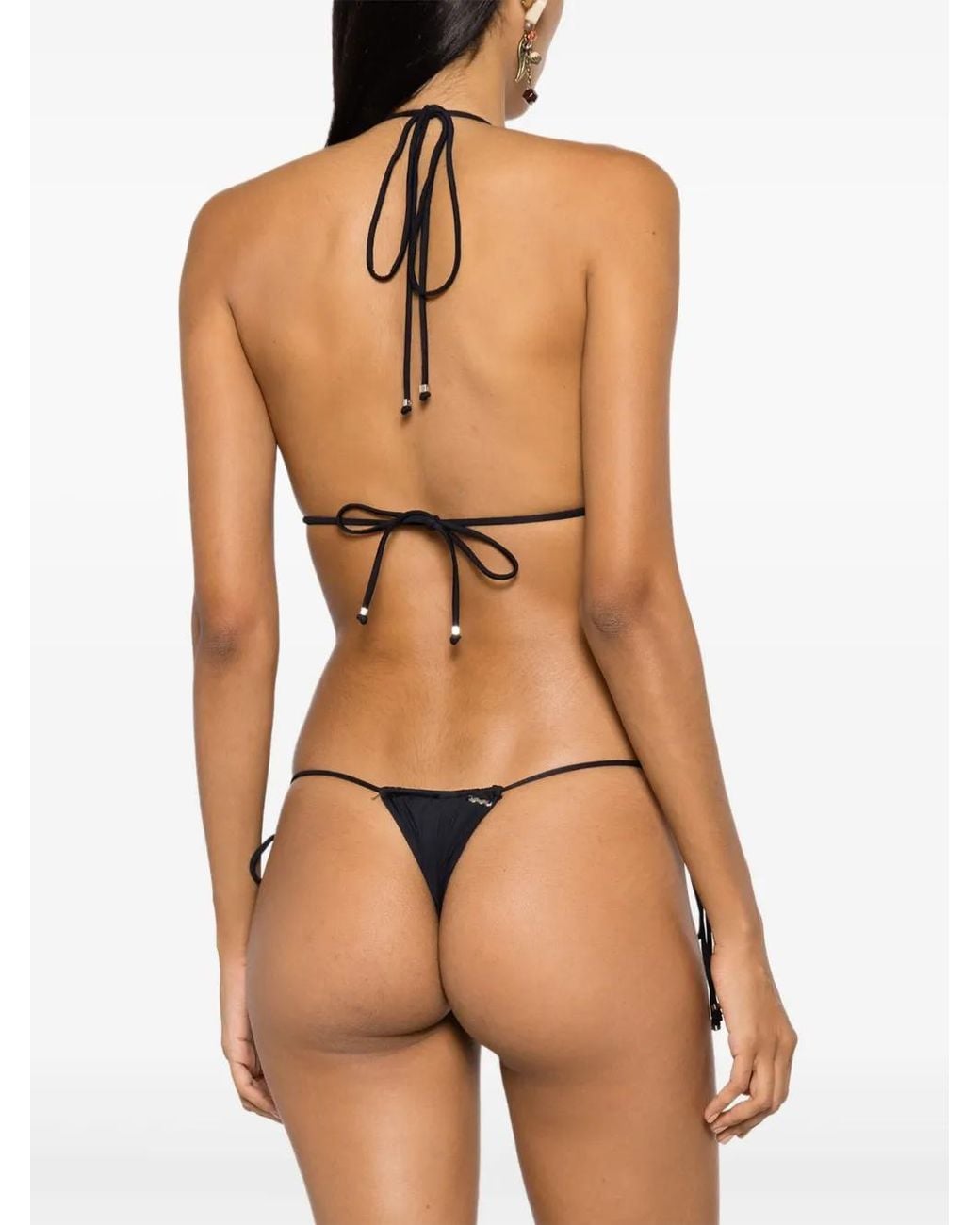 Amir Slama White Halterneck Triangle Bikini