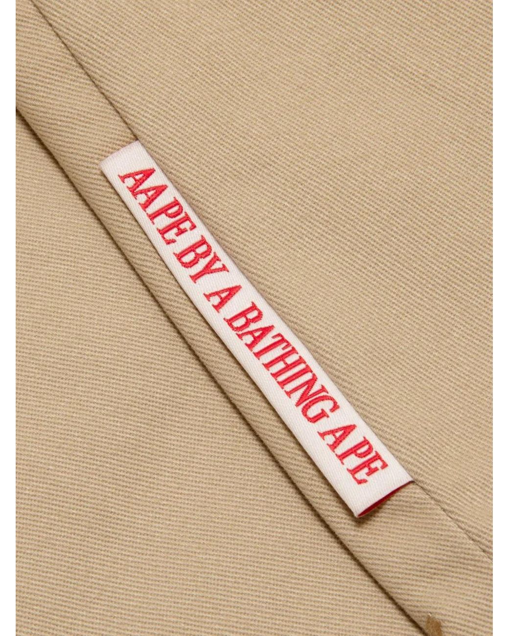 Aape By A Bathing Ape Natural Embroidered-pattern Bermuda Shorts for men