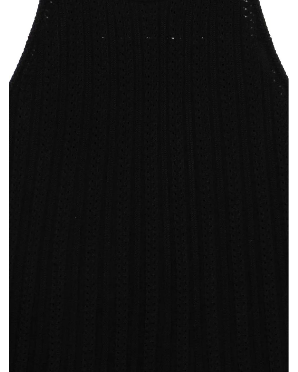 Ba&sh Black Sinn Ribbed Mini Dress