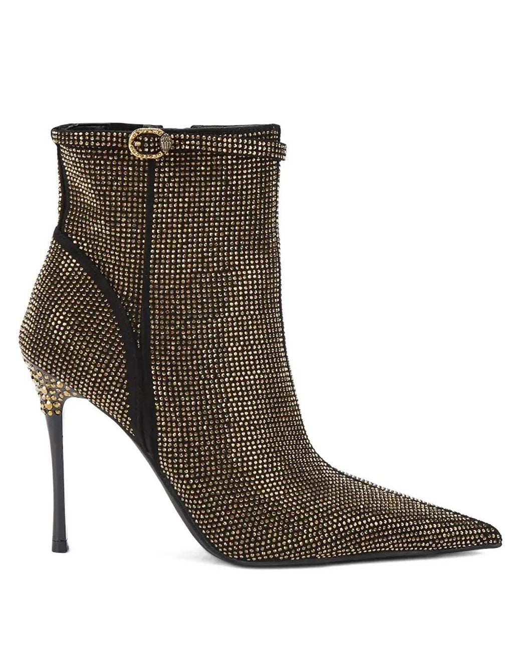 Kurt Geiger Brown Embellished Heeled Boots