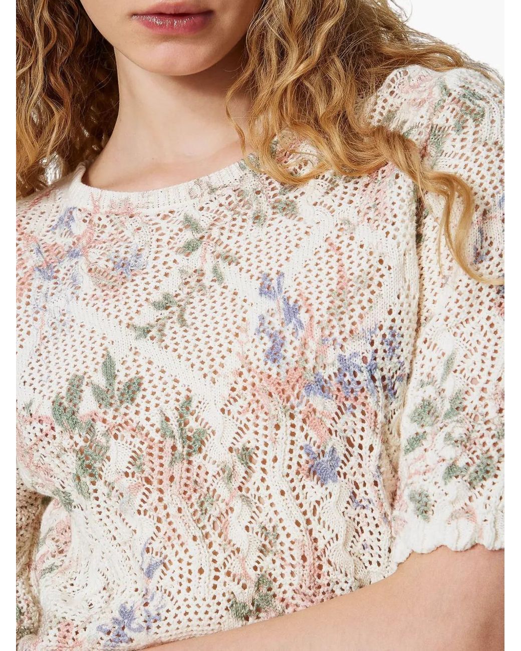 Twinset White Knitted T-Shirt