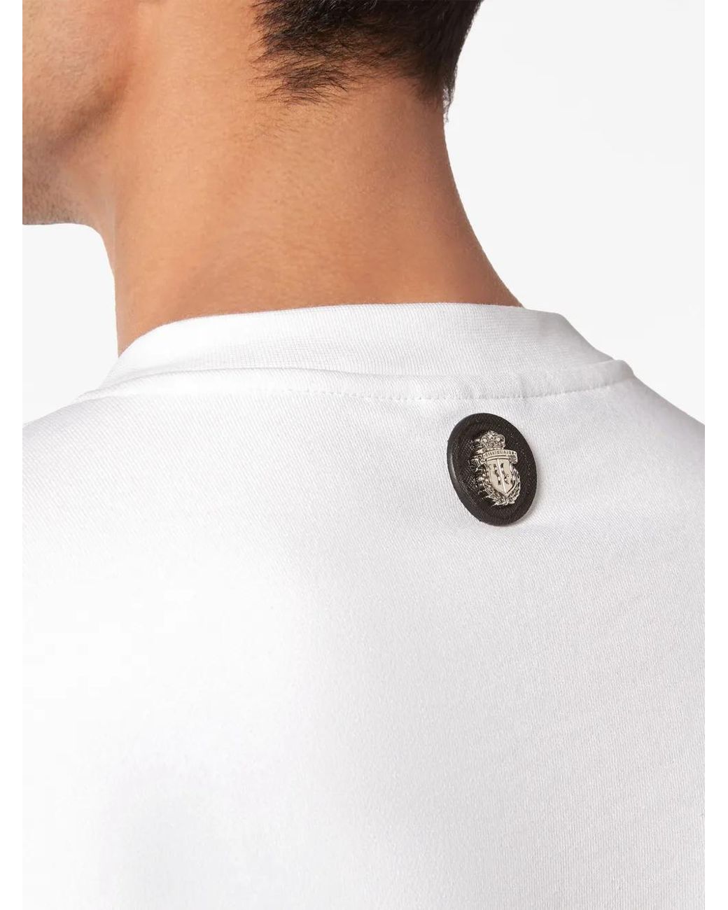 Billionaire White Lion-Print Cotton Sweatshirt for men