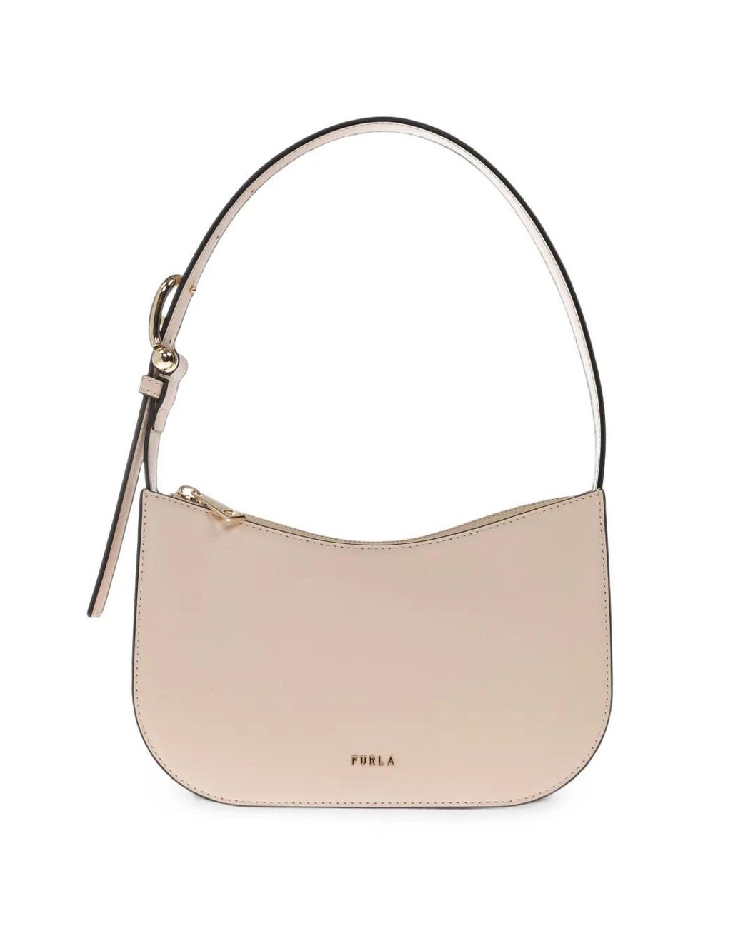 Furla Natural Sara Buckle-Strap Shoulder Bag