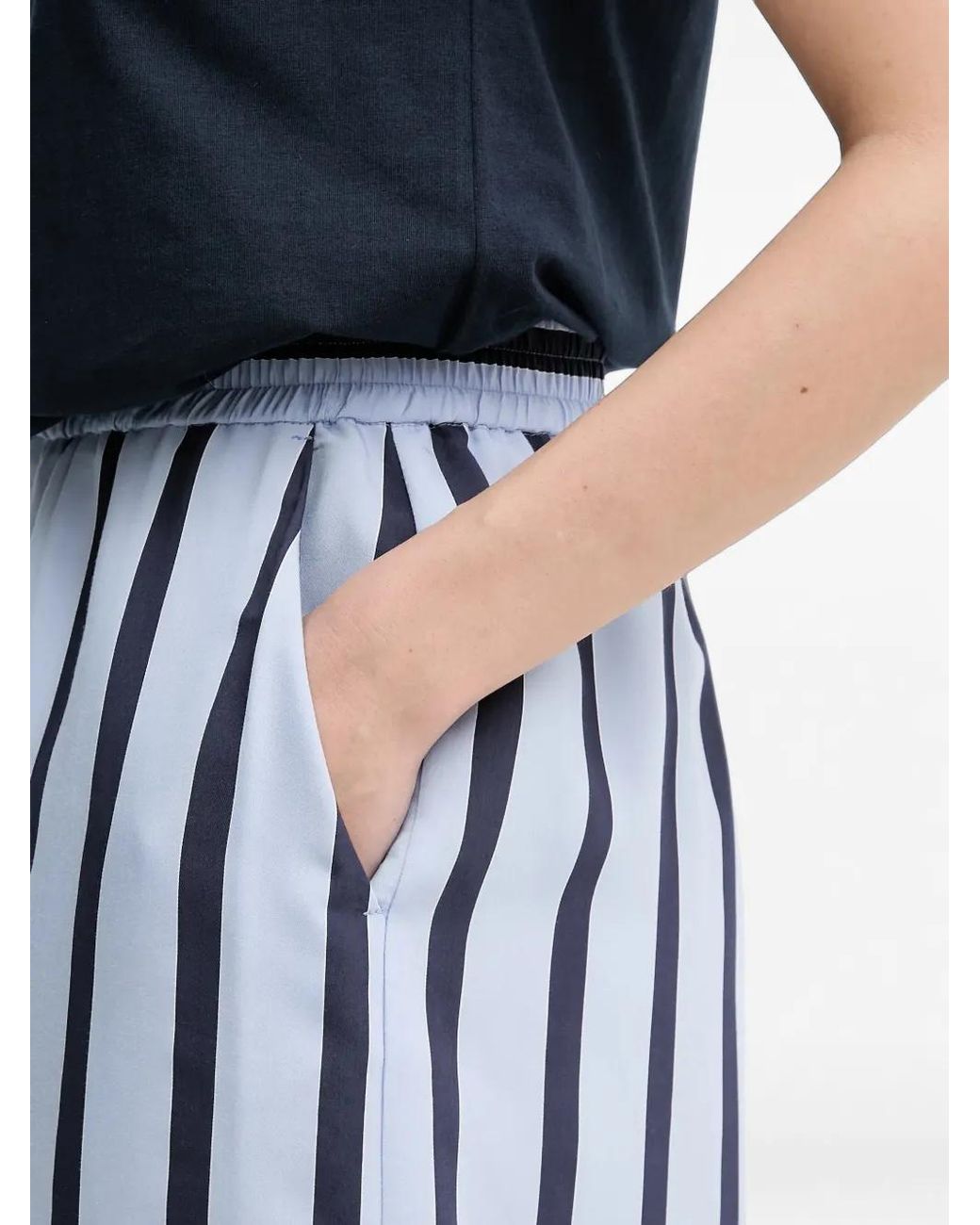 Sandro Ferrone Blue Striped Shorts