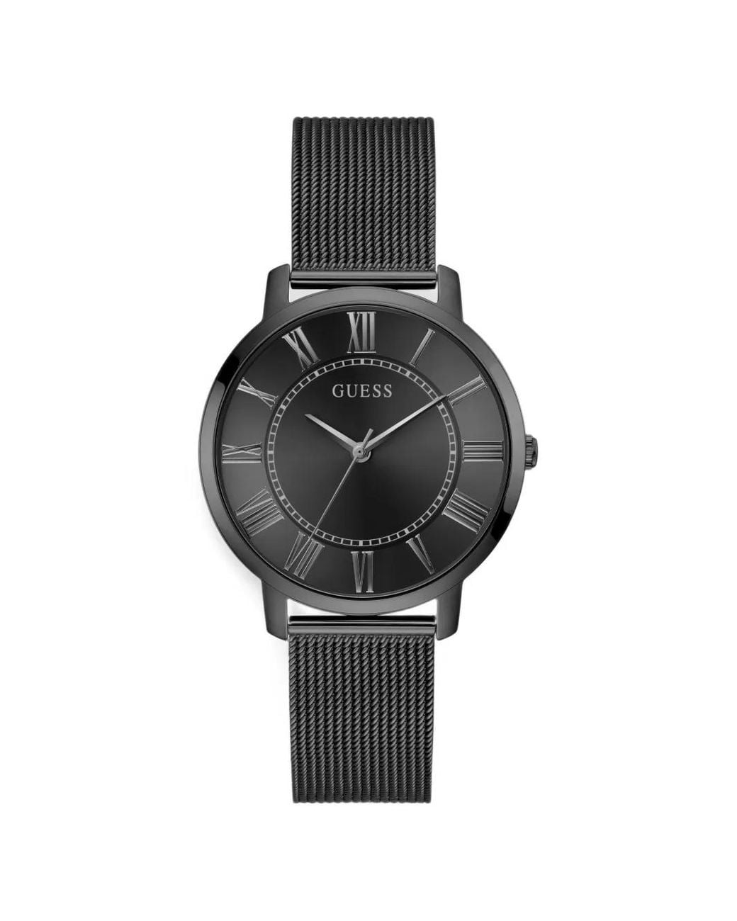Guess Black Roman Numeral 44Mm Watch for men