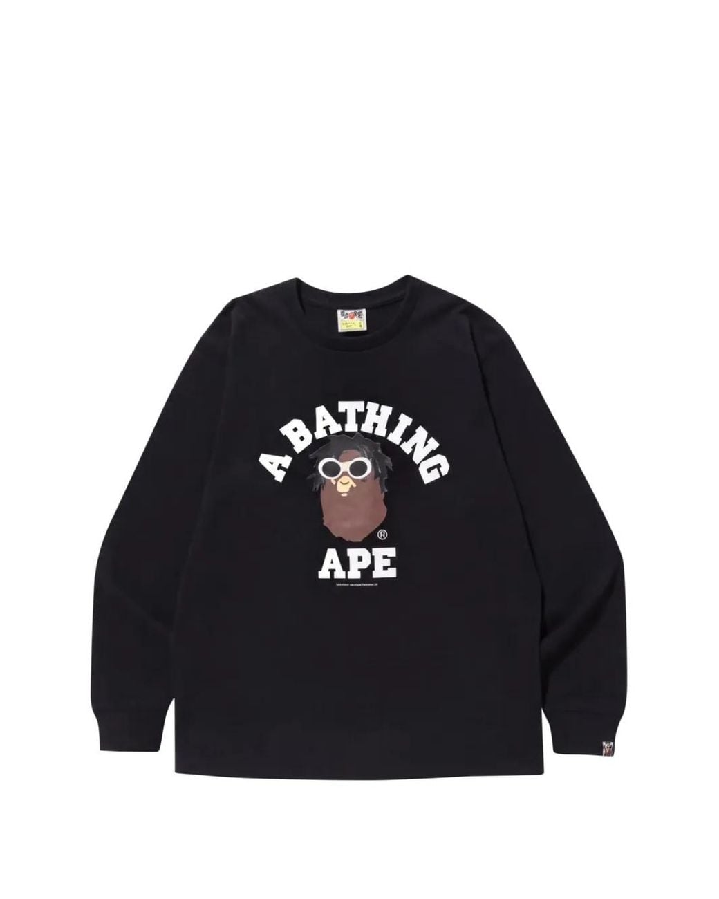 A Bathing Ape Black Long-Sleeve Sweatshirt for men