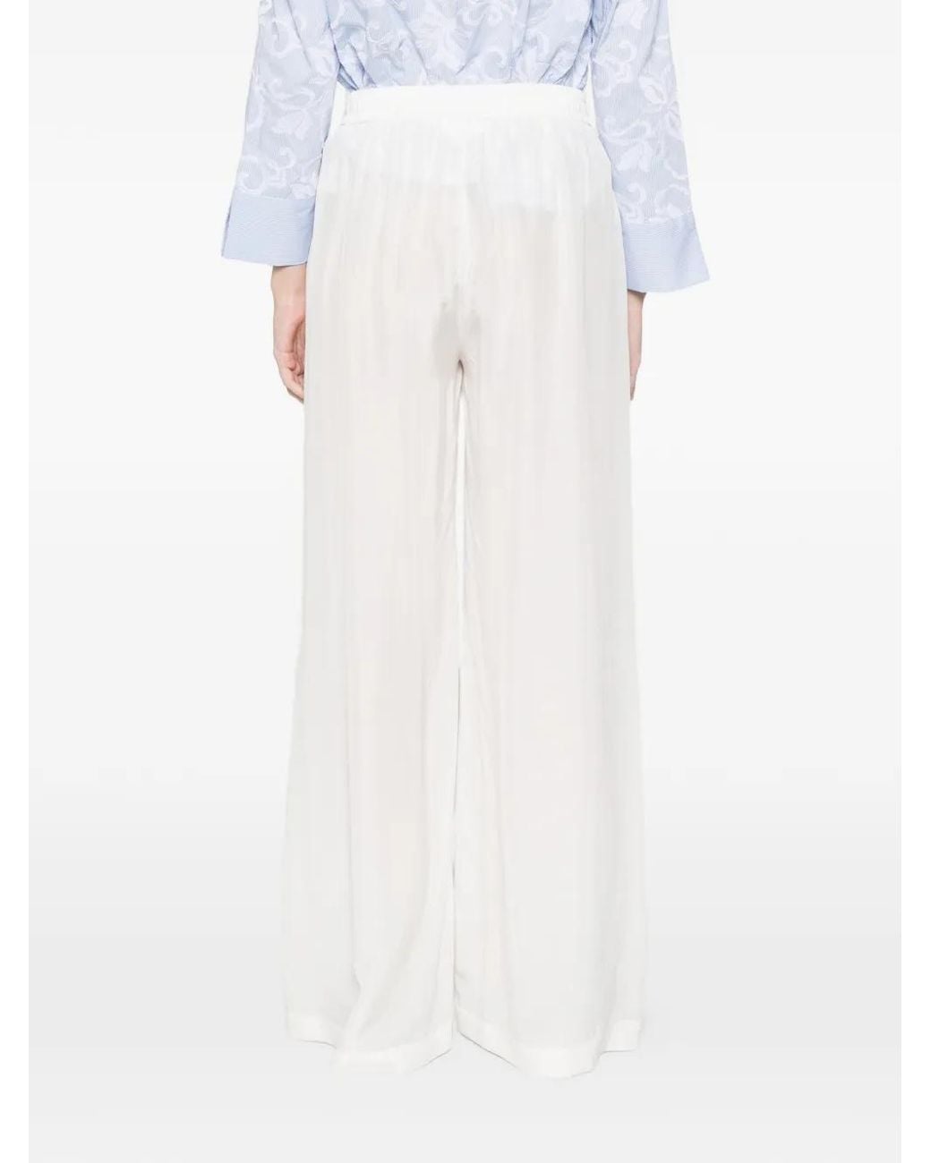 P.A.R.O.S.H. White Pantalon À Lien De Resserrage