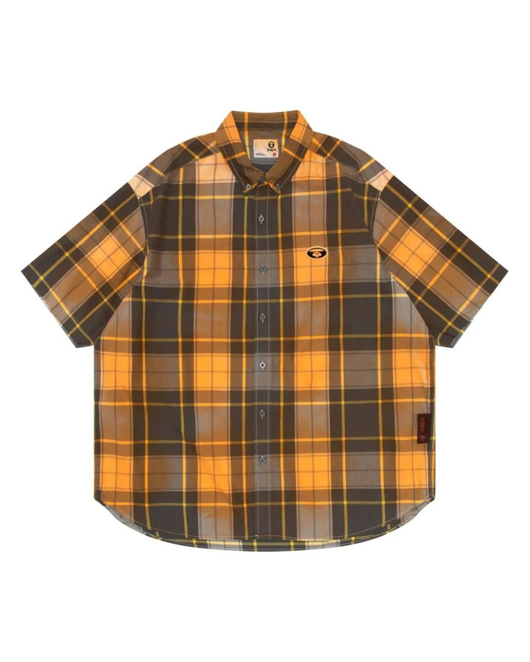 Aape By A Bathing Ape Orange Polo À Carreaux for men