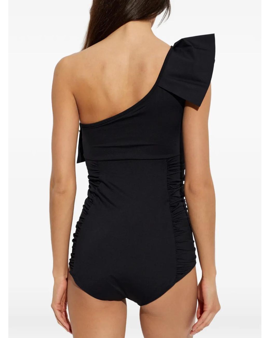 Maiya Paris Blue Orsay Ruffled One-Shoulder Swimsuit