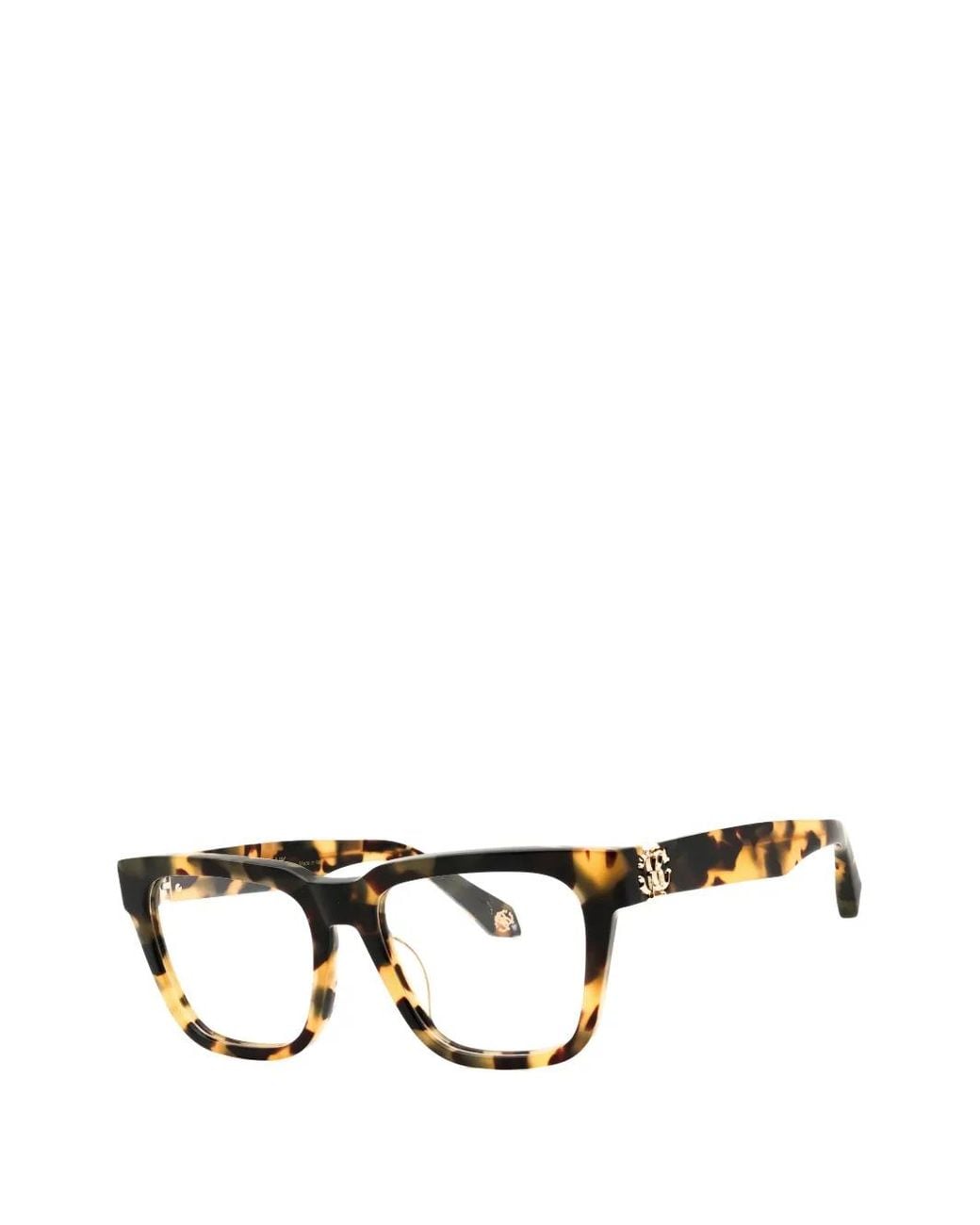 Roberto Cavalli Black Vrc026M Rectangle-Frame Glasses