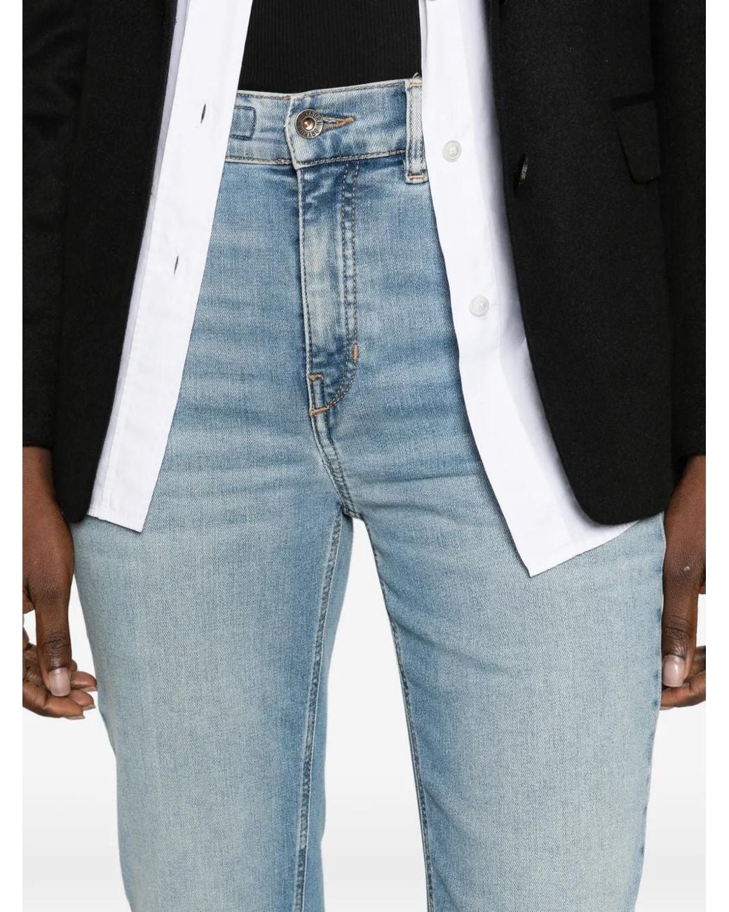 Drykorn White Turn-Up Cuff Jeans