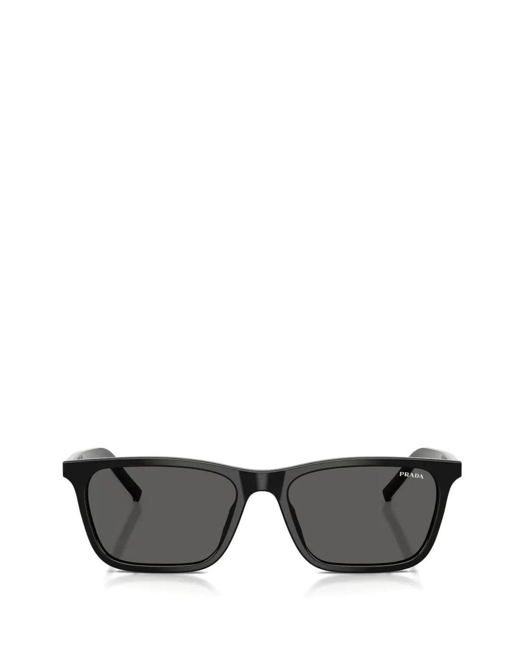 Prada Gray Sunglasses With The Iconic Metal Plaque for men