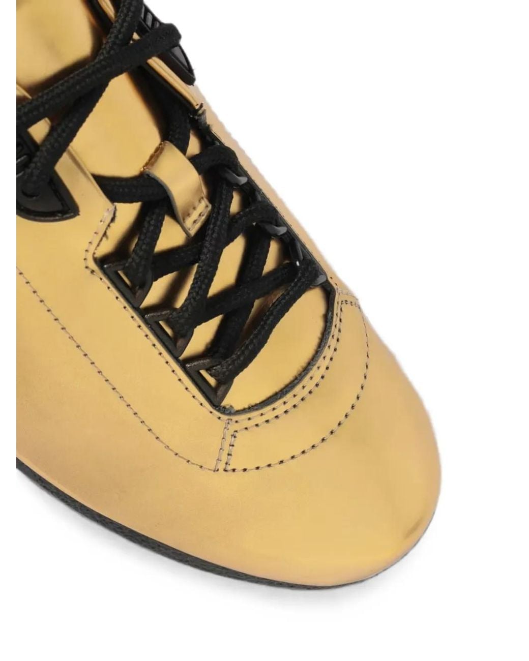 Moschino Metallic-Effect Lace-Up Sneakers for men