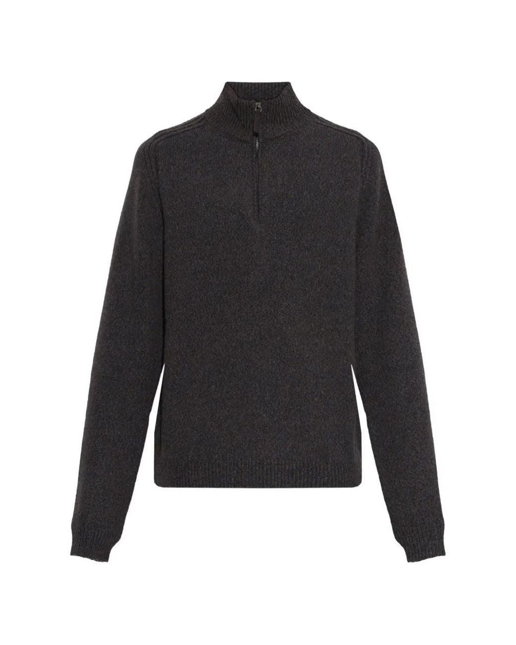 Sease Black Mouilné 2.0 Quarter-Zip Cashmere Sweater for men