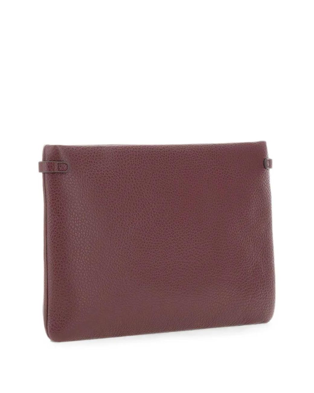 Gianni Chiarini Purple Hermy Hammered Leather Clutch Bag