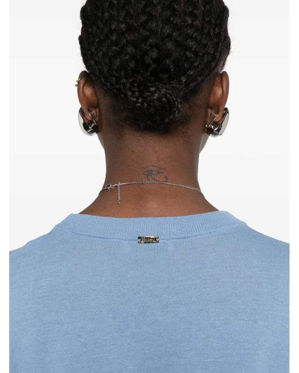 Herno Blue Cotton Shirt