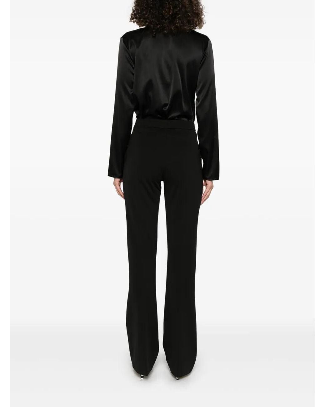 Pinko Black Pressed-Crease Trousers