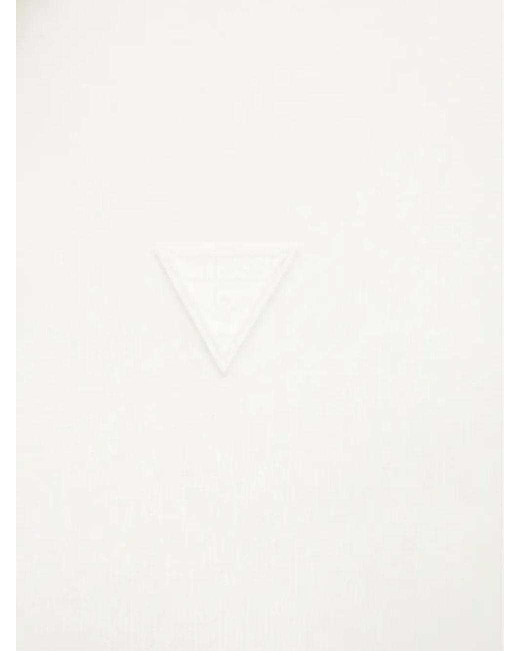 Guess White Zip-Up Logo-Patch Hoodie for men