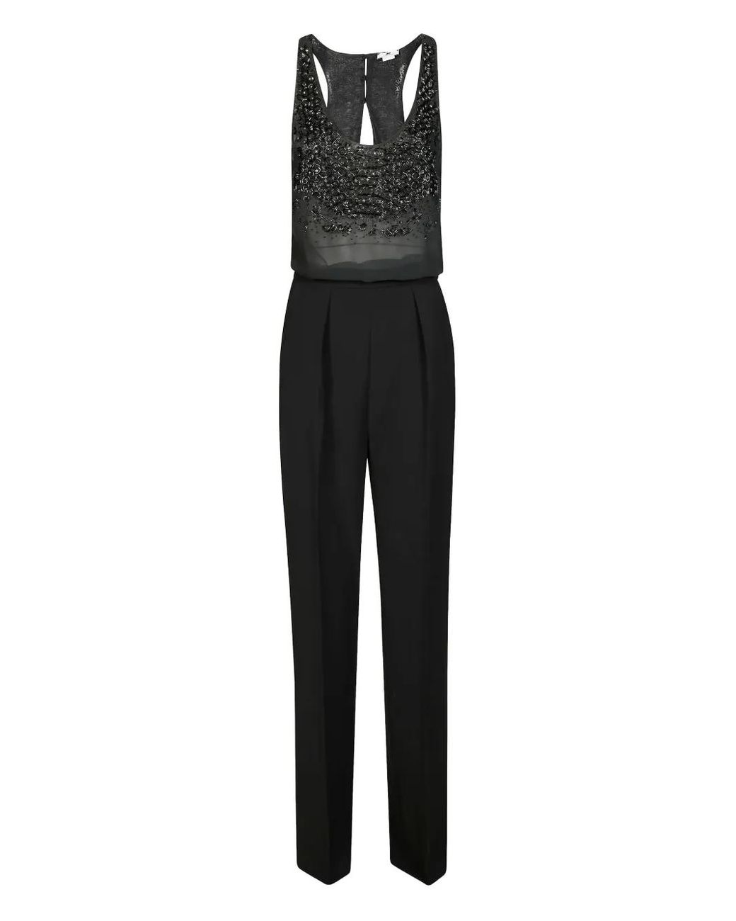 Elisabetta Franchi Black Beaded Jumpsuit