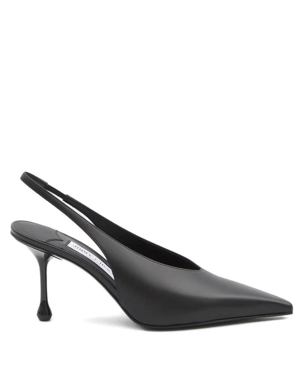 Jimmy Choo Black Isa Leather Slingback Pumps