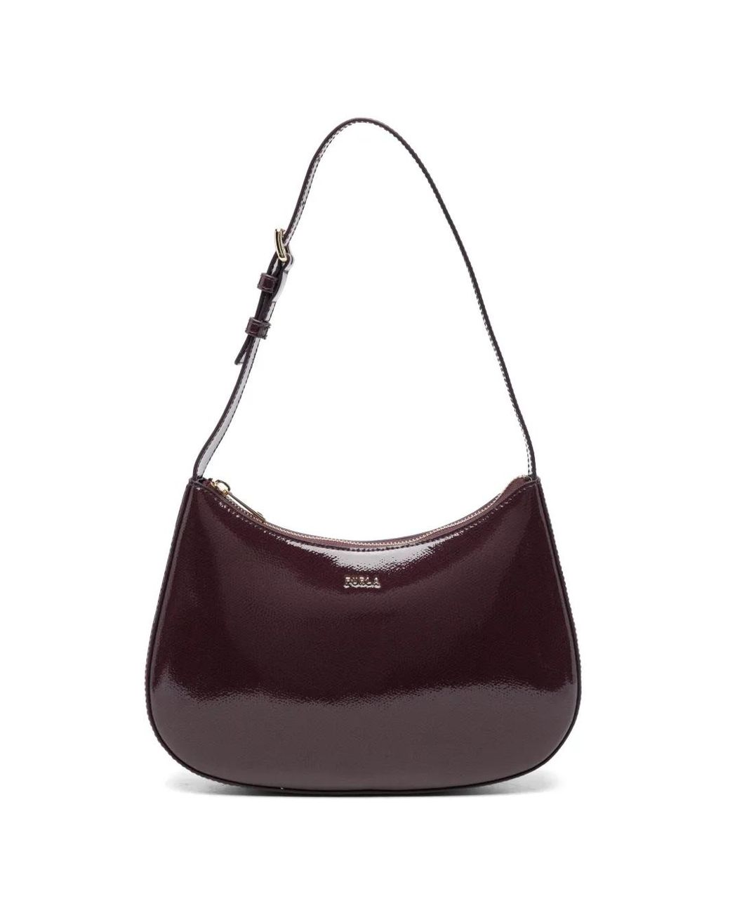 Furla Purple Leather Shoulder Bag
