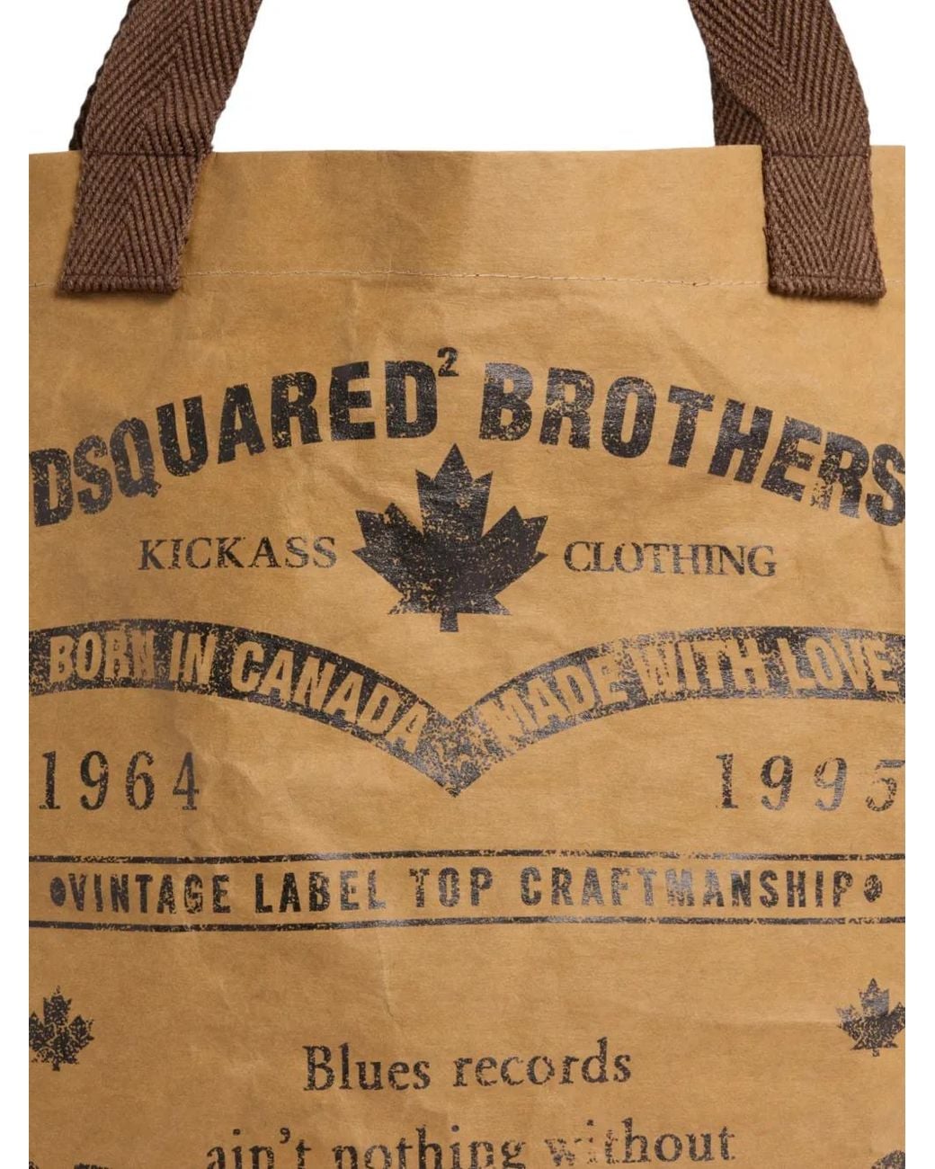 DSquared² Natural Retro Shopping Bag for men