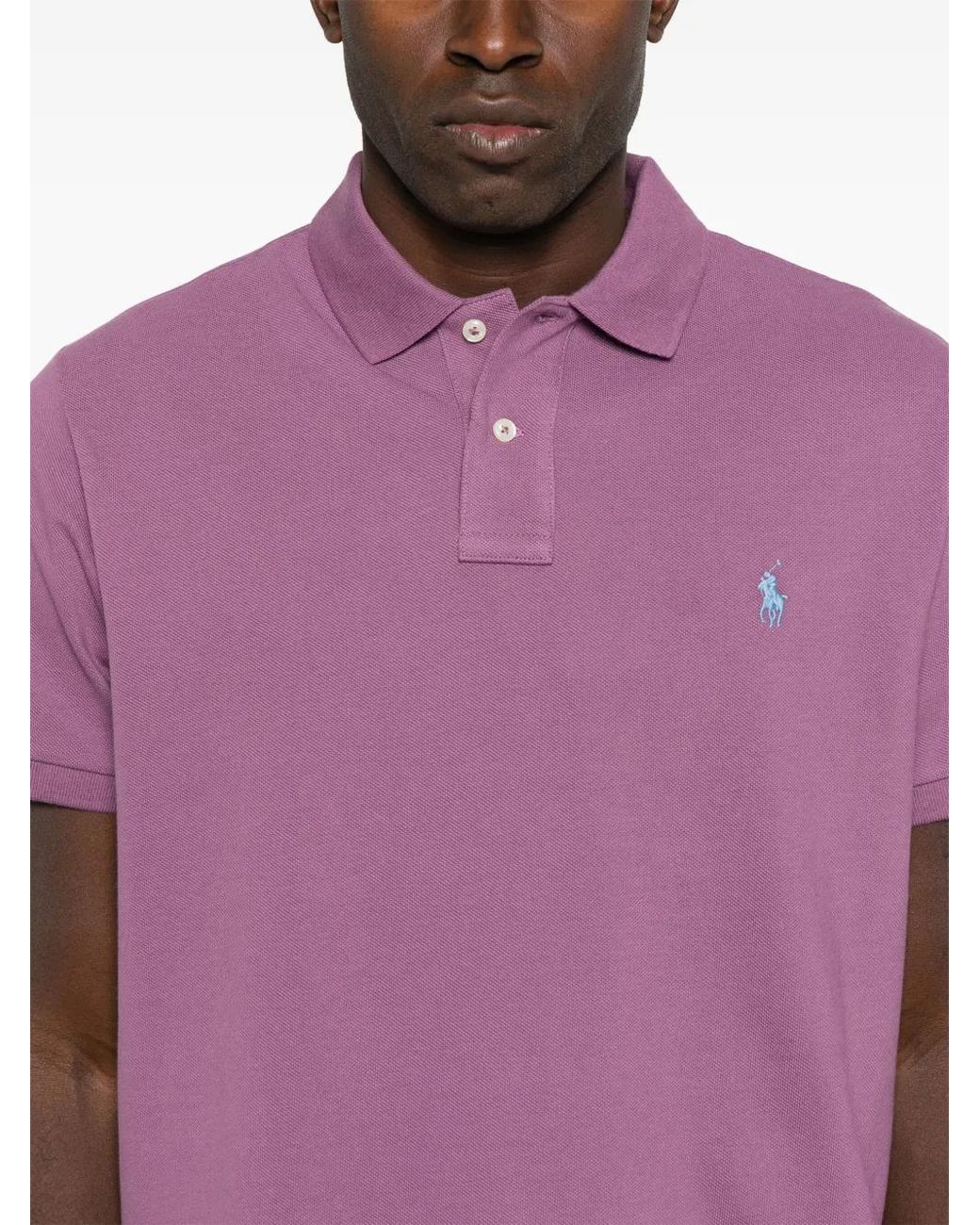 Polo Ralph Lauren Purple Polo Pony-Embroidered Polo Shirt for men