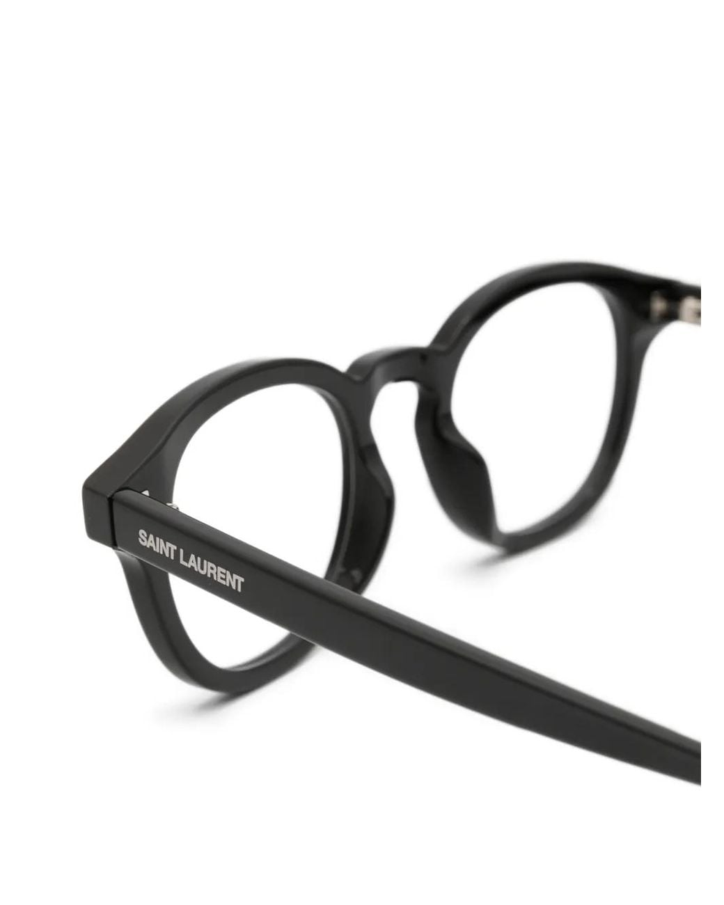 Saint Laurent Black Lunettes De Vue À Monture Ronde