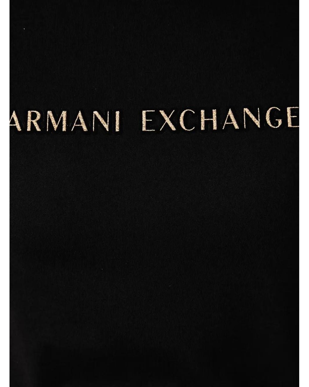 ARMANI EXCHANGE Black Logo-Print T-Shirt
