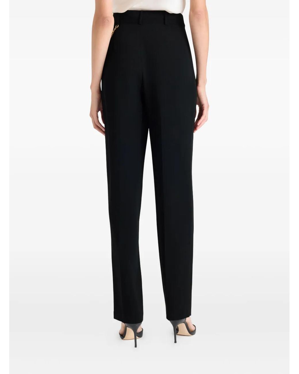 Cinq À Sept Black Alaina Chain-Detail Trousers