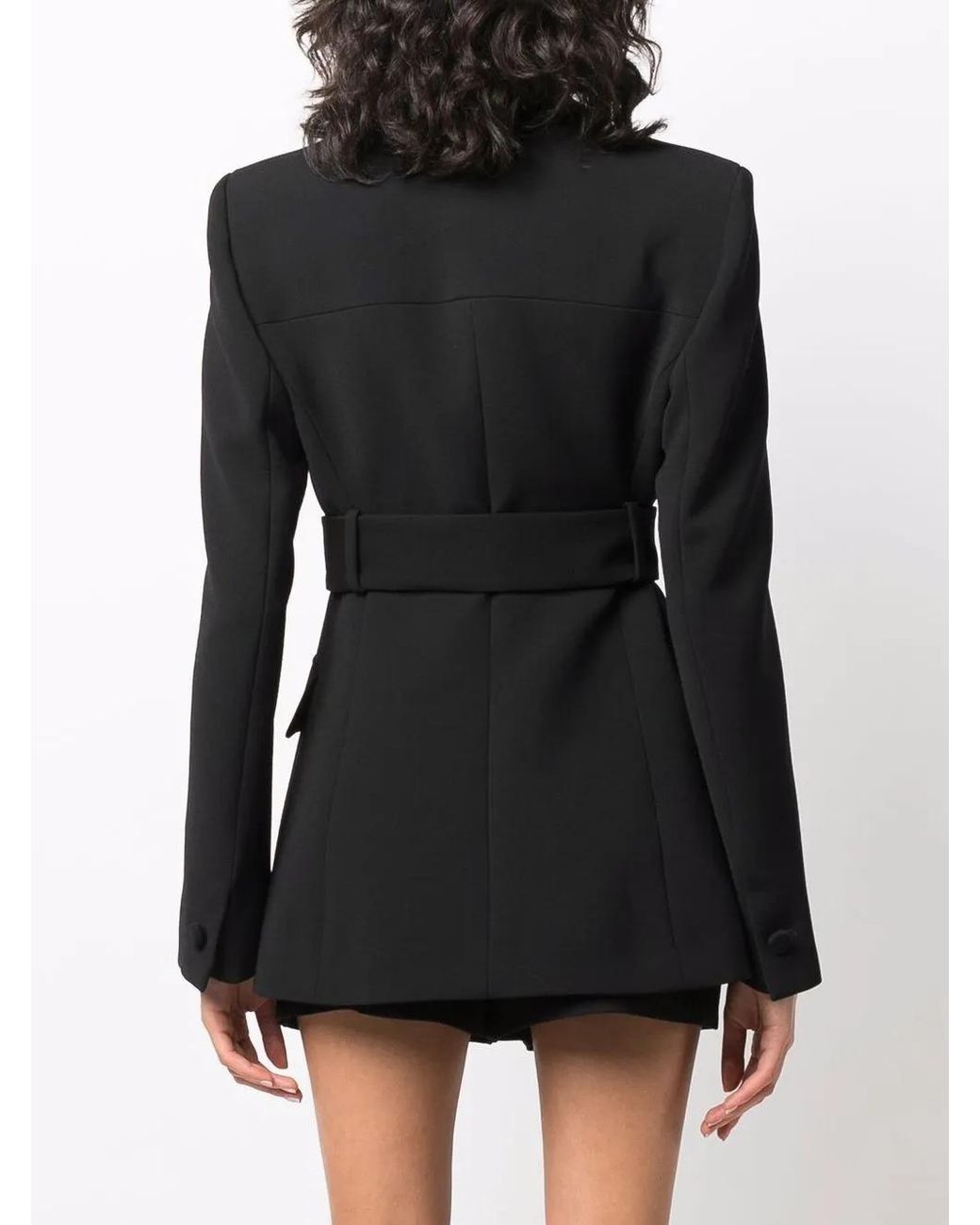Versace Black Belted Single-Breasted Blazer
