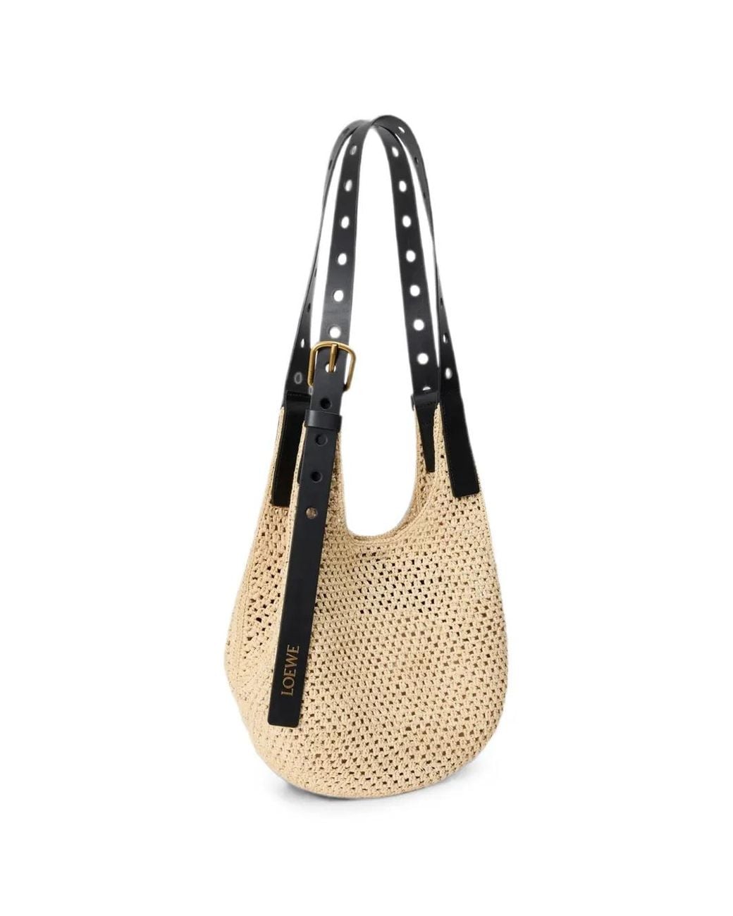 Loewe Natural Small Punch Hole Woven Shoulder Bag