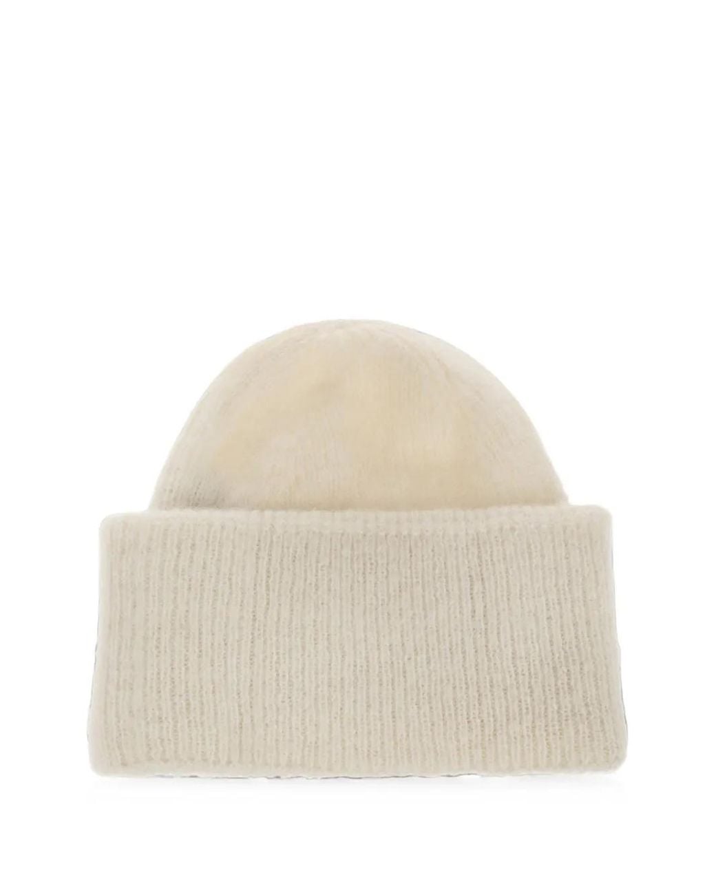 AMI Natural Logo-Patch Beanie Hat for men